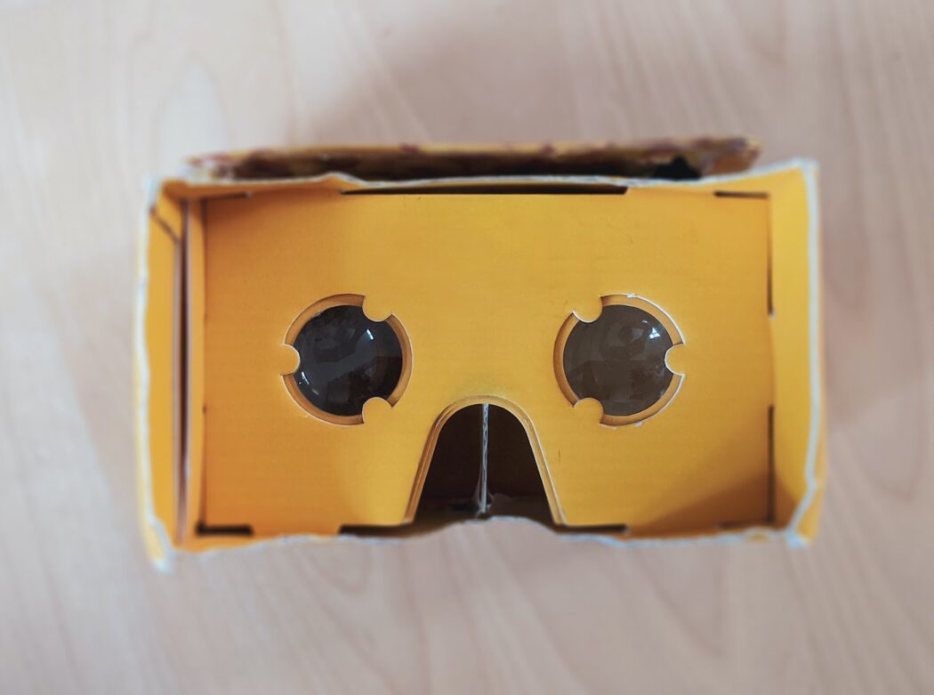 augmented reality glasses in paper frame
